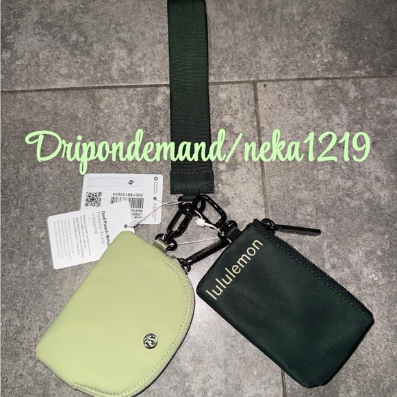 Lululemon Dual Pouch Wristlet- Rainforest Green/Honeydew - Picture 3 of 6